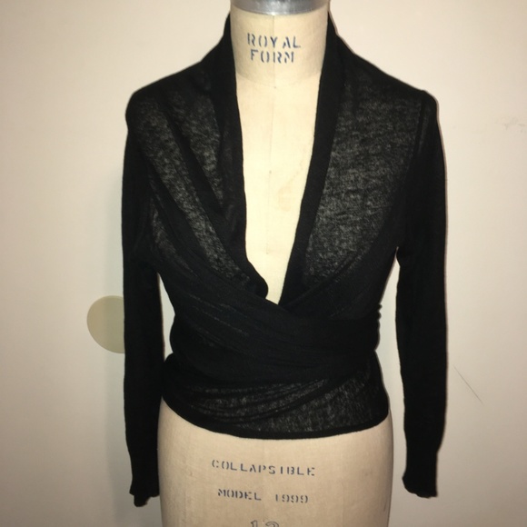 Acrobat Black Tie Front Sweater Jacket - Picture 5 of 8